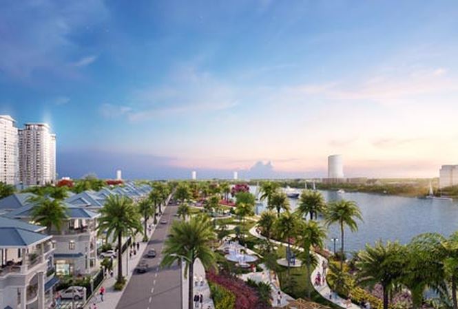 Phối cảnh tổng thể công viên ven sông The Long Park dài 3,4km.