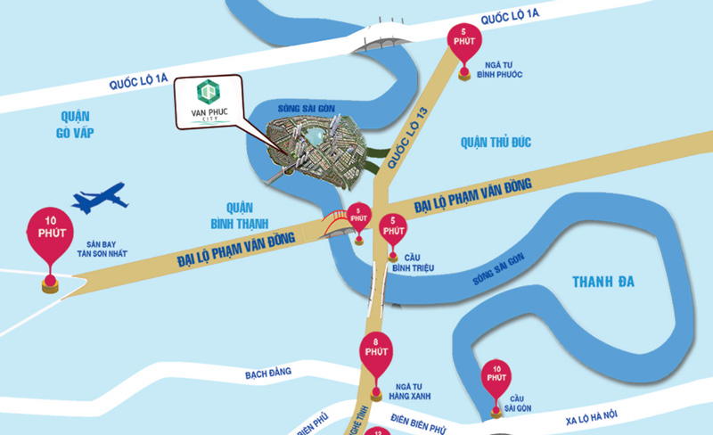 vị trí khu đô thị vạn phúc city